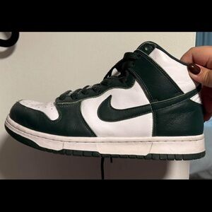 Nike Dark Green and White Sneakers